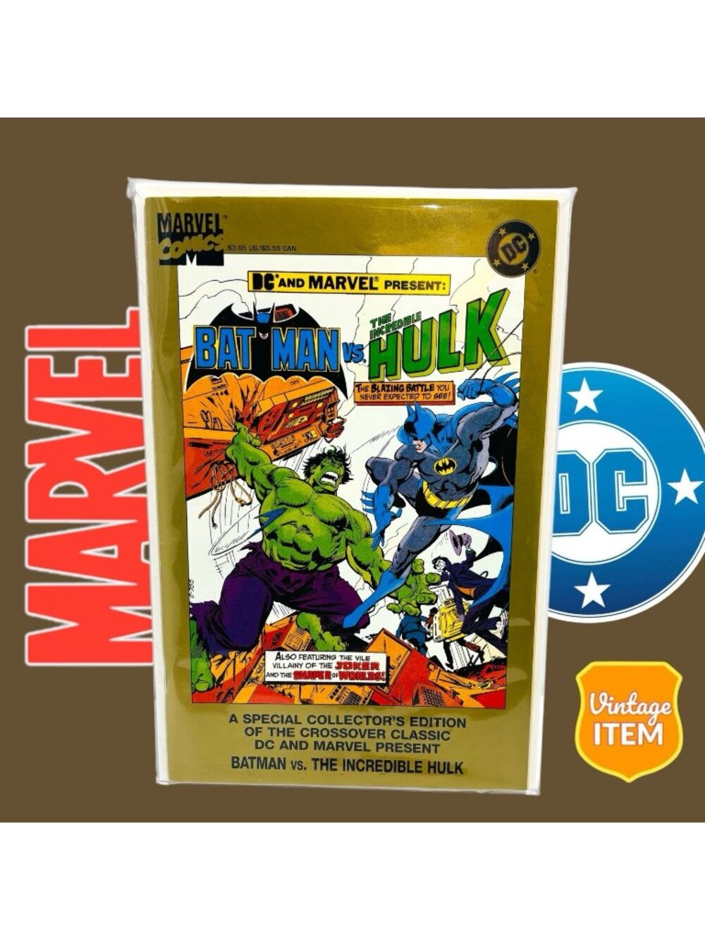 Batman vs The Incredible Hulk Gold Collectors Edition 1995 DC Marvel Crossover!